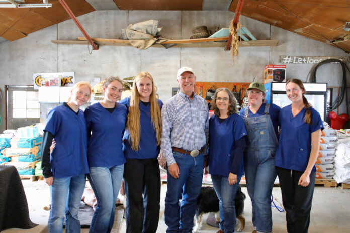 Gov. Gianforte visitng Crazy Mountain Veterinary Service in Harlowton