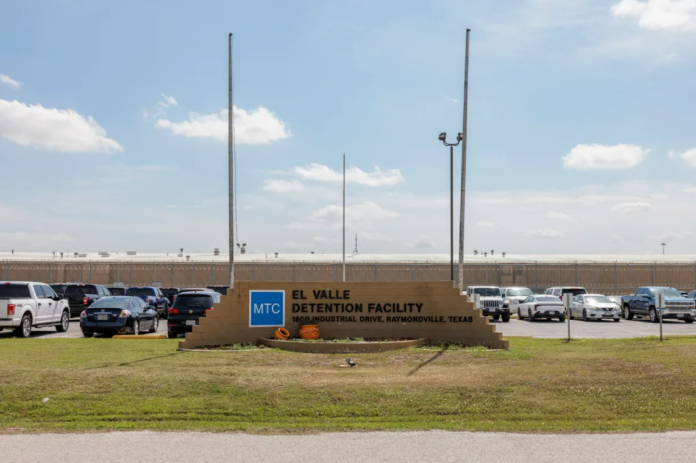 The El Valle Detention Facility in Raymondville on March 9, 2026. Michael Gonzalez for The Texas Tribune